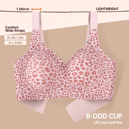 Women Jelly Bras Wirefree Full Coverage No Underwire Everyday Bras Comfortable Wireless Padded Tshirt Bra