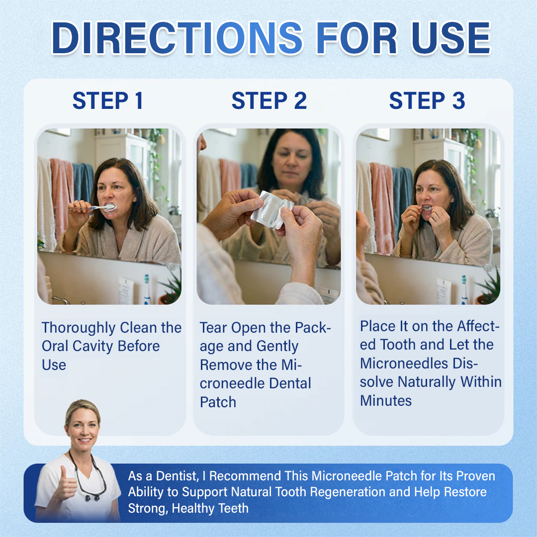 Tooth & Gum Care Fast-Dissolving Microneedle Patch -