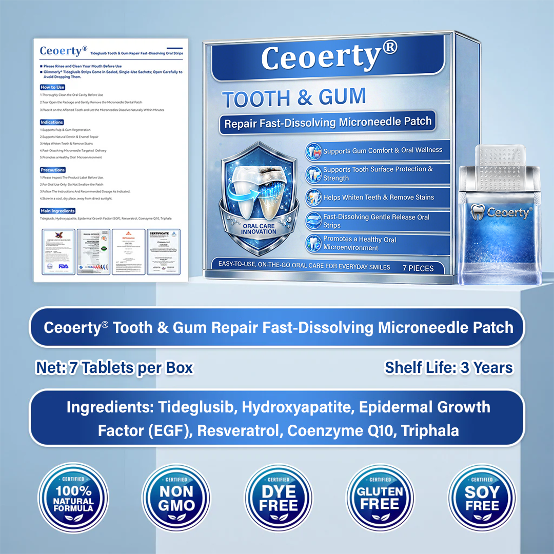 Tooth & Gum Care Fast-Dissolving Microneedle Patch -