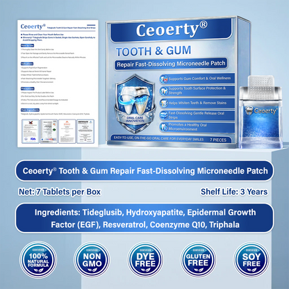 Tooth & Gum Care Fast-Dissolving Microneedle Patch -