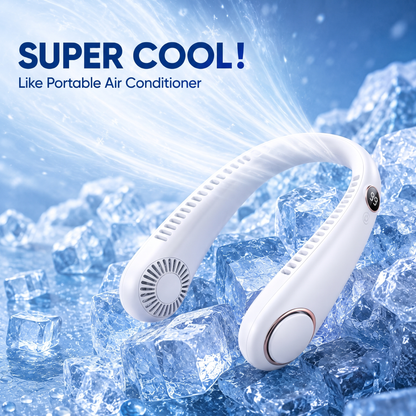 🌬️2026 HOT SALE💞50K+ SOLD!🍃💨 50% OFF! Neck Air Conditioner Fan – Ultra‑quiet, 360° rotating, Hands‑free cooling, long battery