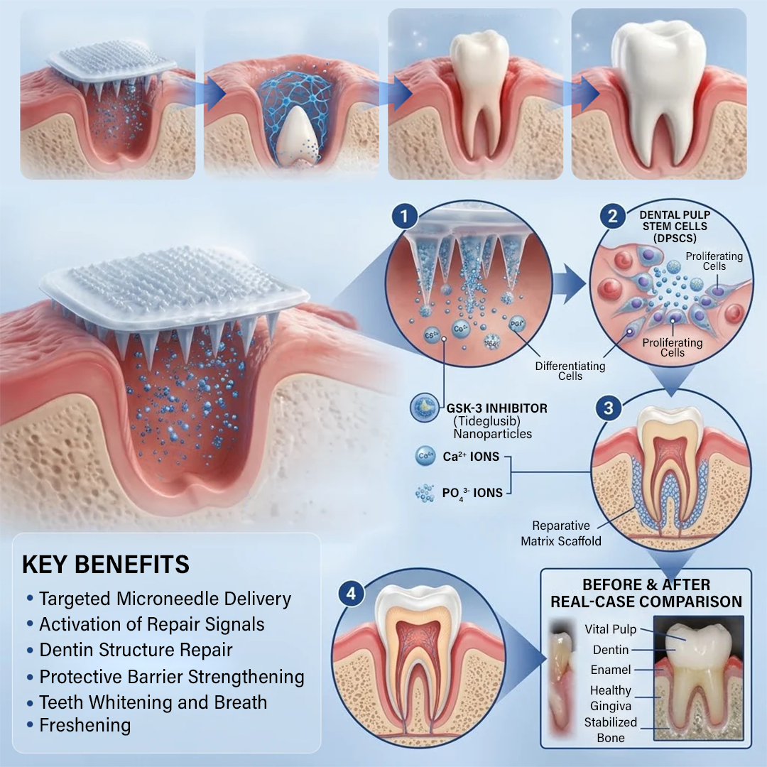 Tooth & Gum Care Fast-Dissolving Microneedle Patch -