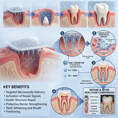 Tooth & Gum Care Fast-Dissolving Microneedle Patch -