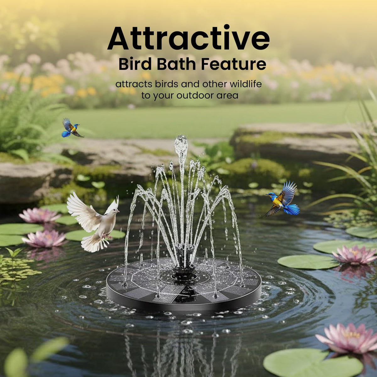 Solar Bird Bath Fountain Pump (MV-039)