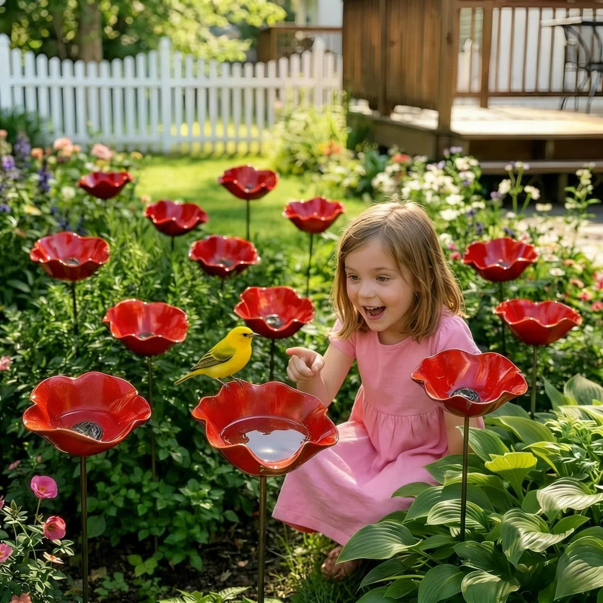 🔥🔥🔥2026 Mother's Day Gifts 60% Off--🎁Handmade Metal Flower Garden Stake🐦