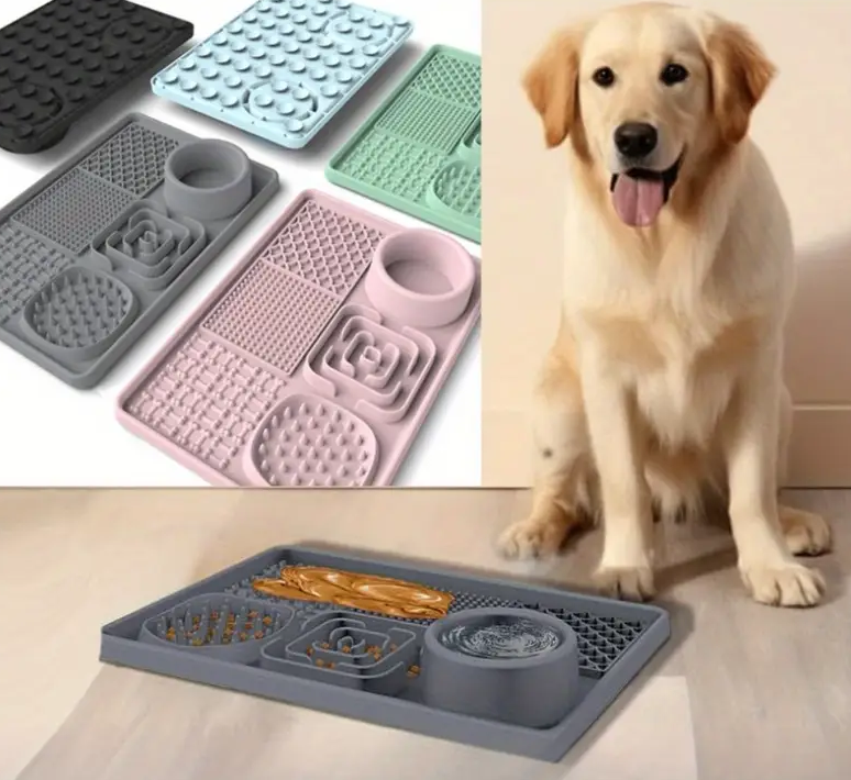 Multifunction Silicone Slow Feeder Trays For Pups and Cats - Assorted Styles/Colours