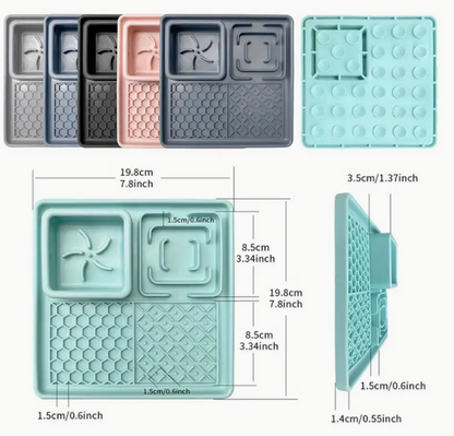 Multifunction Silicone Slow Feeder Trays For Pups and Cats - Assorted Styles/Colours