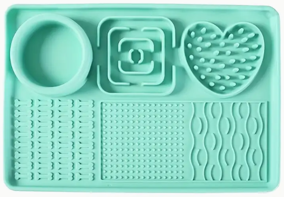 Multifunction Silicone Slow Feeder Trays For Pups and Cats - Assorted Styles/Colours