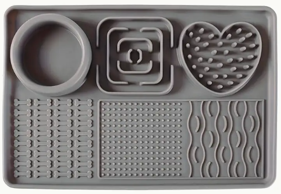 Multifunction Silicone Slow Feeder Trays For Pups and Cats - Assorted Styles/Colours